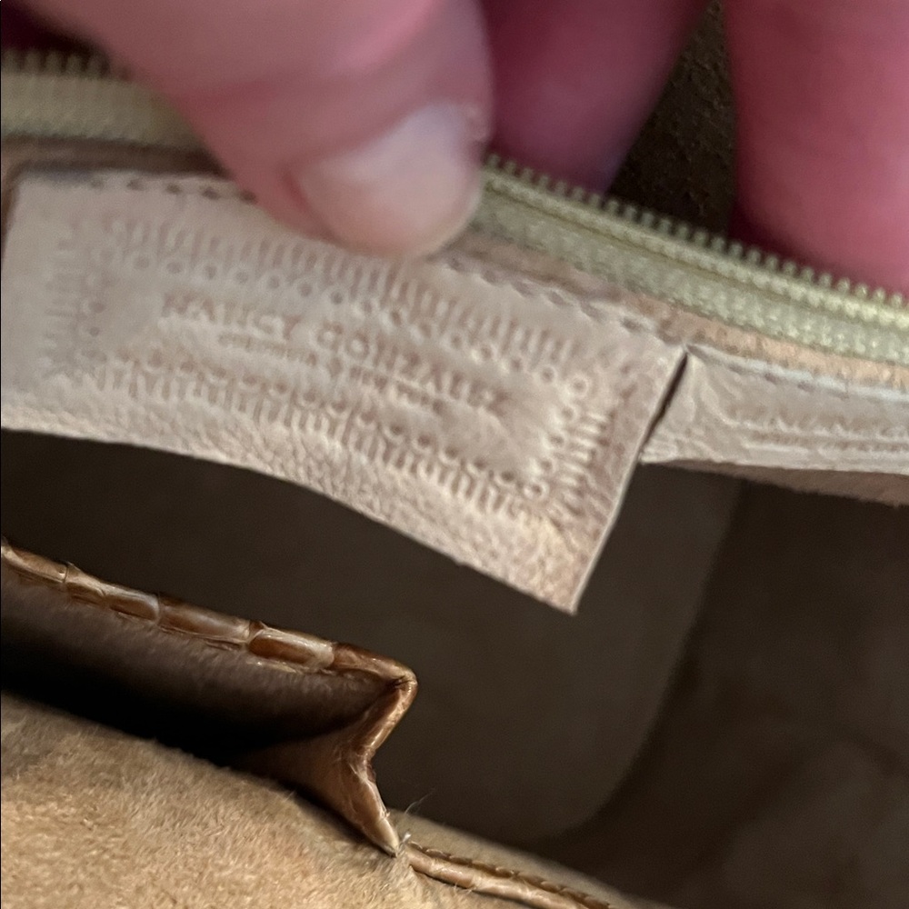 Nancy Gonzales Elegant Brown Crocodile-Tote Bag - Picture 7 of 7